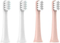 Vacuum Replacement Brush HeadsCompatible for XIAOMI MIJIA T100 4PCS Sonic Electric Tooth Soft Bristle Caps Package Nozzles(2White2Pink)