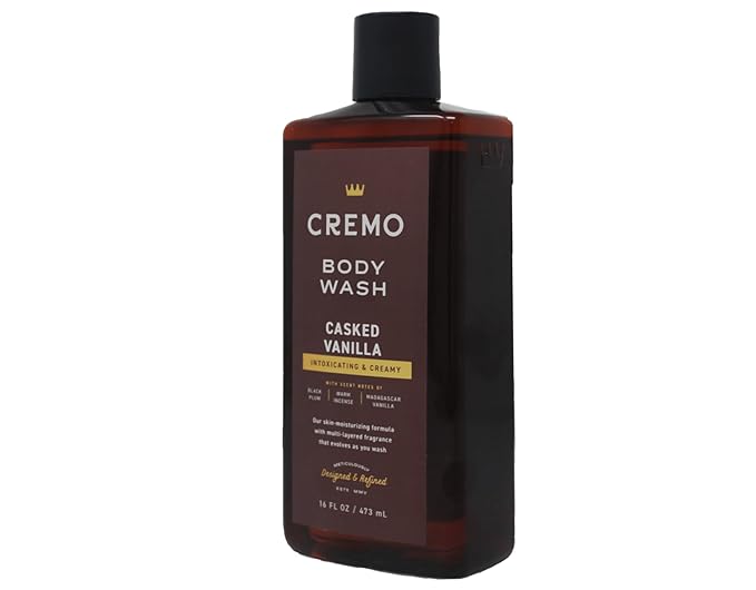 Cremo Body Wash Men Notes of Black Plum Warm Incense and Madagascar Vanilla Rich-Lathering Casked Vanilla 16 Fl Oz (Pack of 2)