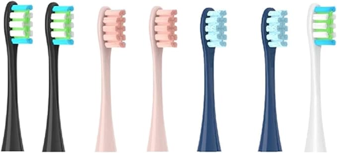 Compatible for Oclean - 7pcs Replacement Brush Heads Fit Flow/X/X PRO/Z1/F1/One/Air 2/SE Soft Dupont Bristle Vacuum Packaging(4 Colors)