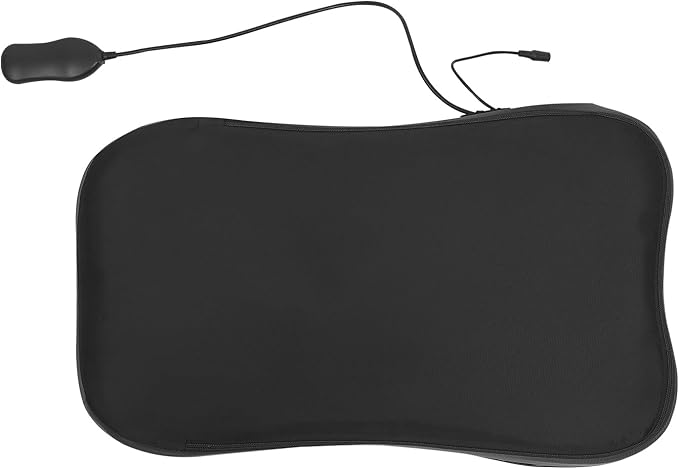 Back Massager with Heat Function Electric Ergonomic Chair Pad for Neck Shoulders Waist Legs 3 Vibration Modes Electric Back Massager Comfortable for Home Office Sofa Use