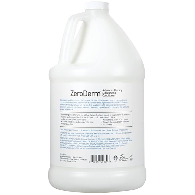 Ginger Lily Farms Botanicals ZeroDerm Advanced Therapy Body Wash + Shampoo + Conditioner Bundle 1 Gallon Each