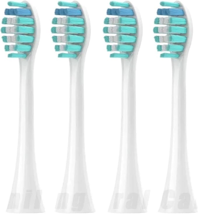 Compatible for Sonicool Electric Toothbrush Head 051B Cleaning Replacement Bristle Brush Heads Nozzles(4PCS White)