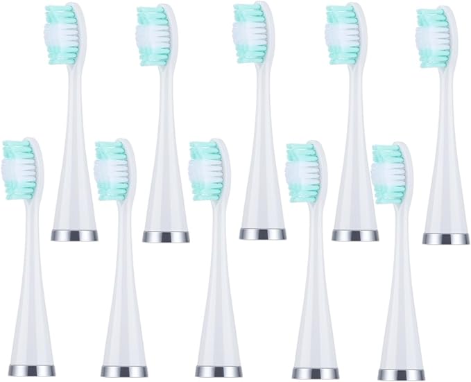 10/8pcs Electric Toothbrush Replacement HeadsCompatible for LC-H156/M07 Smart Tooth Brush Replace Heads(White)