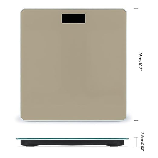 Digital Bathroom Weighing Scale Energy Saving Scale Smart Scale for Body Weight Light Brown