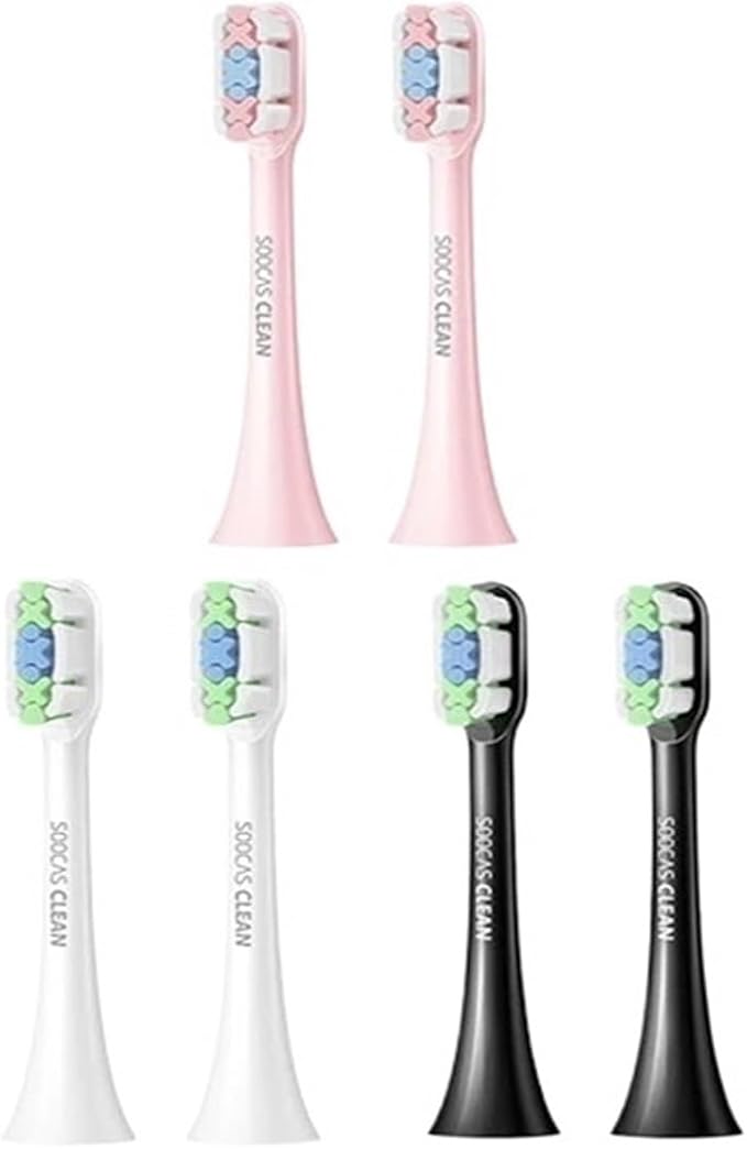 Compatible for SOOCAS Sonic Electric Toothbrush Heads Replacement X1 X3 X3U X5 Teeth Brush(Black 4 pcs)