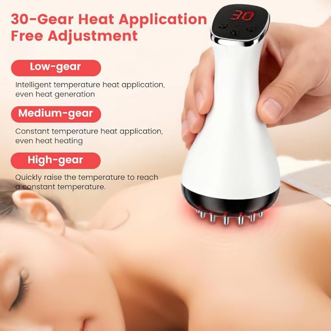 Drainage Massager &amp Anti Cellulite Massage ToolFascia Blaster for CelluliteHelps Reduce Stretch Marks for Legs Arms &amp BellyBody Sculpting Machine with Microcurrent Light Vibration