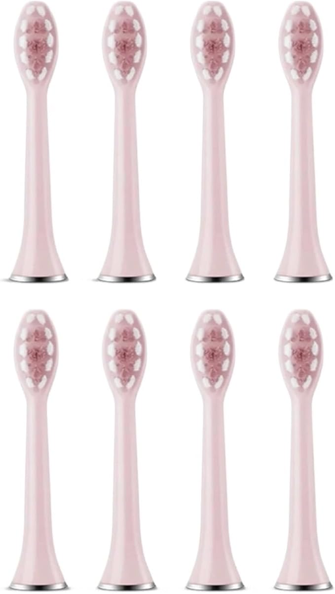 Replacement Toothbrush HeadsCompatible for SUBORT S7/Bair X7 X7S X11 X11S(8pcs Pink)