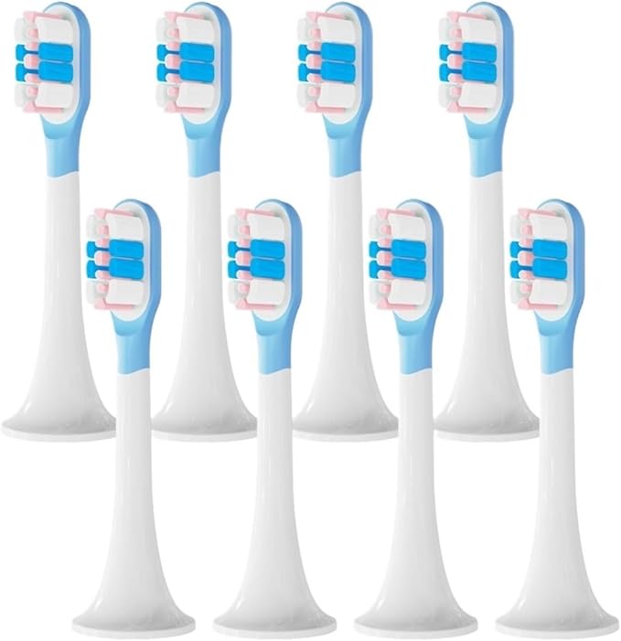 5/8/10PCS Replacement Toothbrush HeadsCompatible for Xiaomi T300 T500 Sonic Electric Teeth Brush Soft Teethbrush Nozzles(8 BJ Pink)