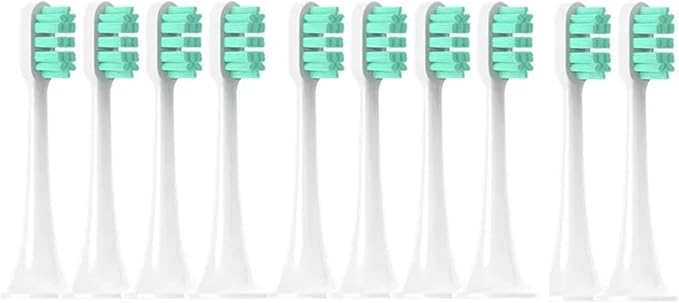 Replacement Brush Heads for T300/T500/T700 Electric Toothbrushes(10Green)