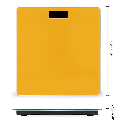 Digital Bathroom Weighing Scale Energy Saving Scale Smart Scale for Body Weight Orange