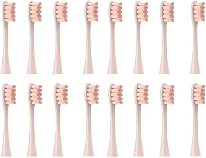 Replacement Brush HeadsCompatible for Oclean X/X PRO/Air 2 /SE / Z1/ F1/ OneDuPont Deep Cleaning Nozzles Sonic Soft(16pcs Pink)