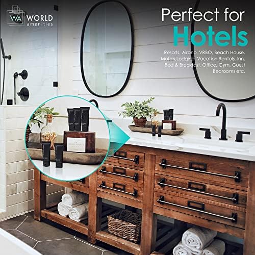 World Amenities - Bodyography - Body Wash | 1.4oz | Lavender Peppermint Mini Travel Size Toiletries (100% Recyclable Tube with Flip Top Cap) Hotel Amenities Suitable for All Skin Types