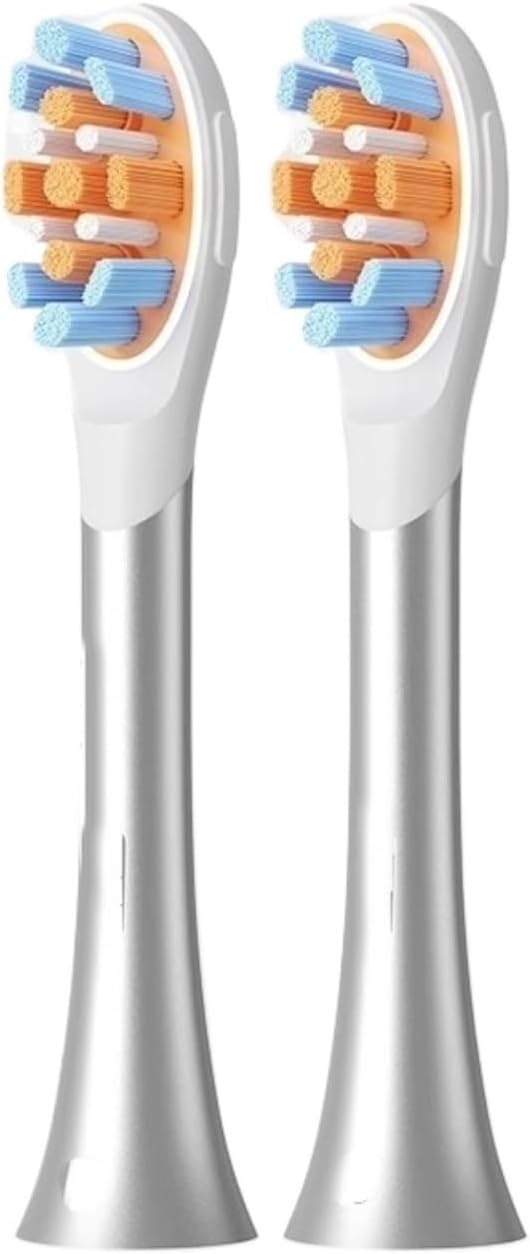 Compatible for Electric Toothbrush Head Soft Bristles Interactive Design Gum Protection Full Effect Cleaning Accessory(P3K6 2Pcs)