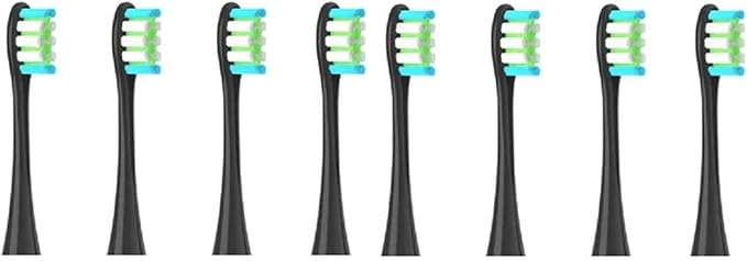 Replacement Brush Heads Compatible for Oclean X/X PRO/ Z1/ F1/ One/Air 2 /SE Sonic Electric Toothbrush Head Soft Bristle Nozzles(8 Black)