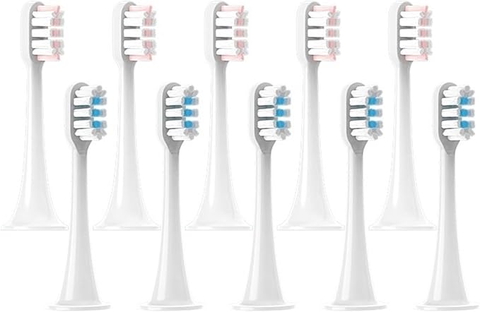 Hot Replacement Brush HeadsCompatible for Xiaomi Mijia T300/T500/T700 for Electric Toothbrushes with Caps Sealed Package Soft(5Pink5White)