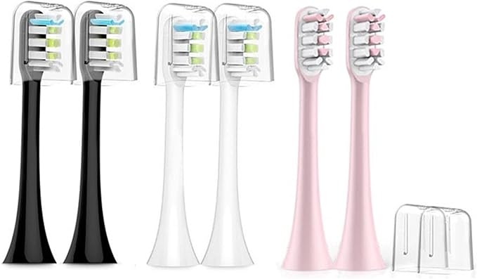 10PCS Replacement Brush Heads Compatible for SOOCAS X3/X3U/X5 Toothbrush Soft Suitable Vacuum Bristle Nozzles(10pcs Pink)