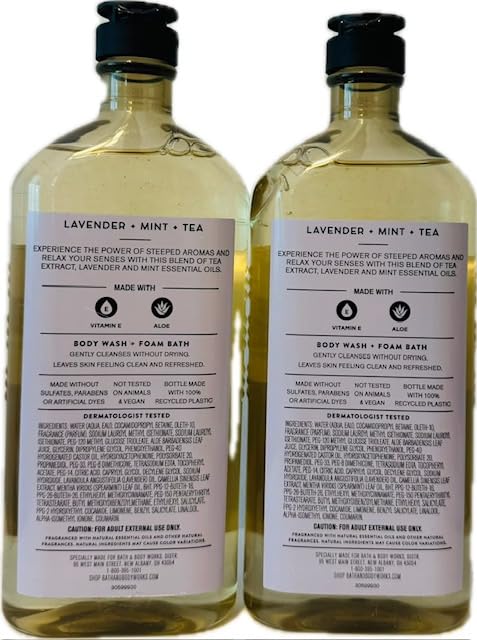 Body Care - BBWs Aromatherapy Steeped Relaxation (Lavender Mint &amp Tea) Body Wash 2-piece set (Packaging may vary)