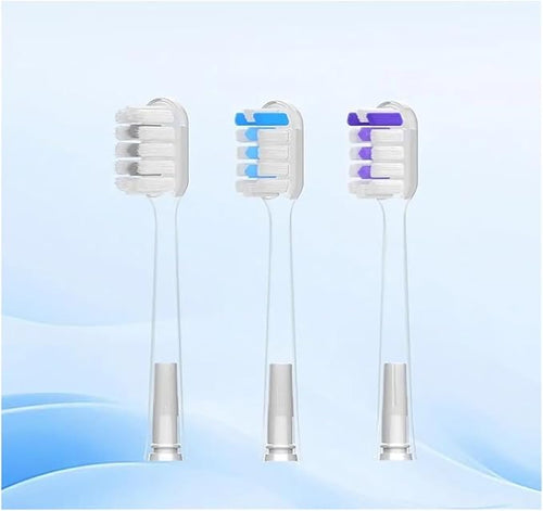 10 Pcs/Pack Replacement Toothbrush Heads Compatible for Laifen Wave Electric for Sensitive Gum Care Transparent