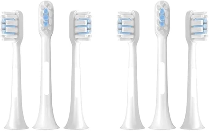 Compatible for Xiaomi Mijia T301/T302 Electric Toothbrush Head(6PCSWhite)