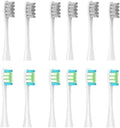 Soft Vacuum Bristle Electric Toothbrush Heads Compatible with X Pro Z1 F1 One Air 2 SE - 8 Pack 12(6grey 6Wwhite)