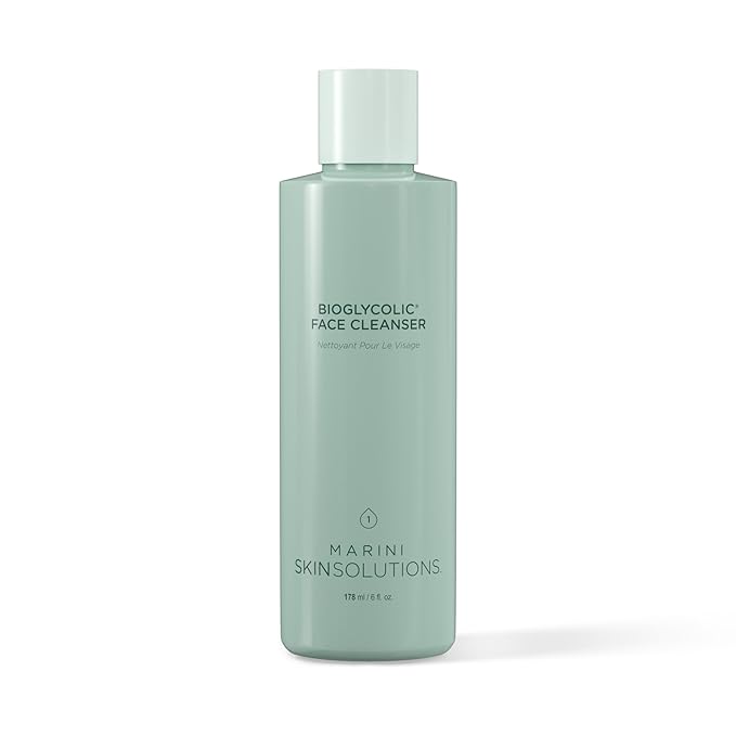 Marini SkinSolutions Bioglycolic Face Cleanser - Gentle Resurfacing Facial Wash with Glycolic Acid - Non Foaming Non Irritating - Cruelty Free - Made in the USA - 6 fl oz