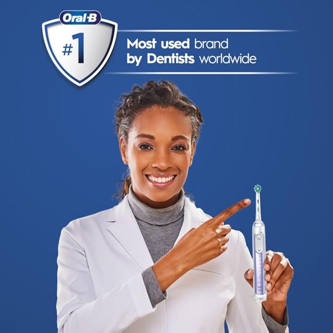 Oral-B Genius X Limited Electric Toothbrush with Artificial Intelligence Rechargeable Toothbrush (1) Replacement Brush Head Travel Case Orchid Purple