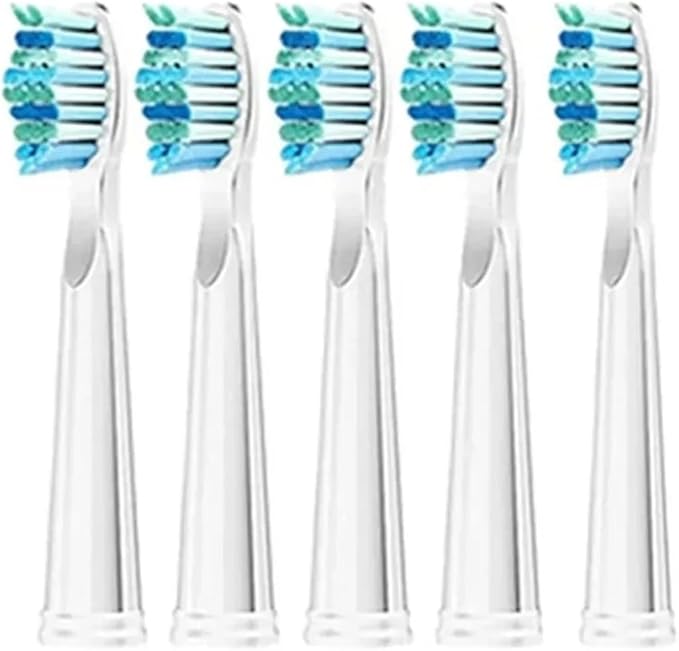 Compatible for Seago Replacement Toothbrush Heads SG-575/507B/508/551/958/908/909/917/610/659/719/910/548/2303 Electric(White 5pcs)