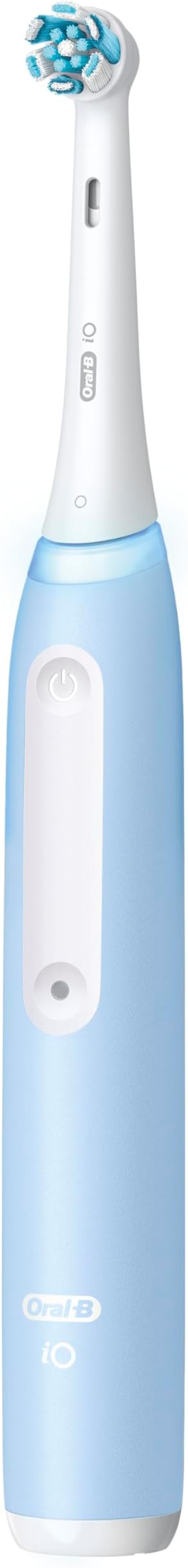 Oral-B Rechargeable Electric Toothbrush iO3 Limited Deep Clean 3 Cleaning Modes Visual Pressure Sensor to Protect Gums 2 Brush Heads Travel Case ICY Blue
