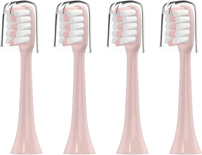 4pcs Toothbrush Brush Compatible for x1 X3 Teeth Tooth Adult(4pas Pink)