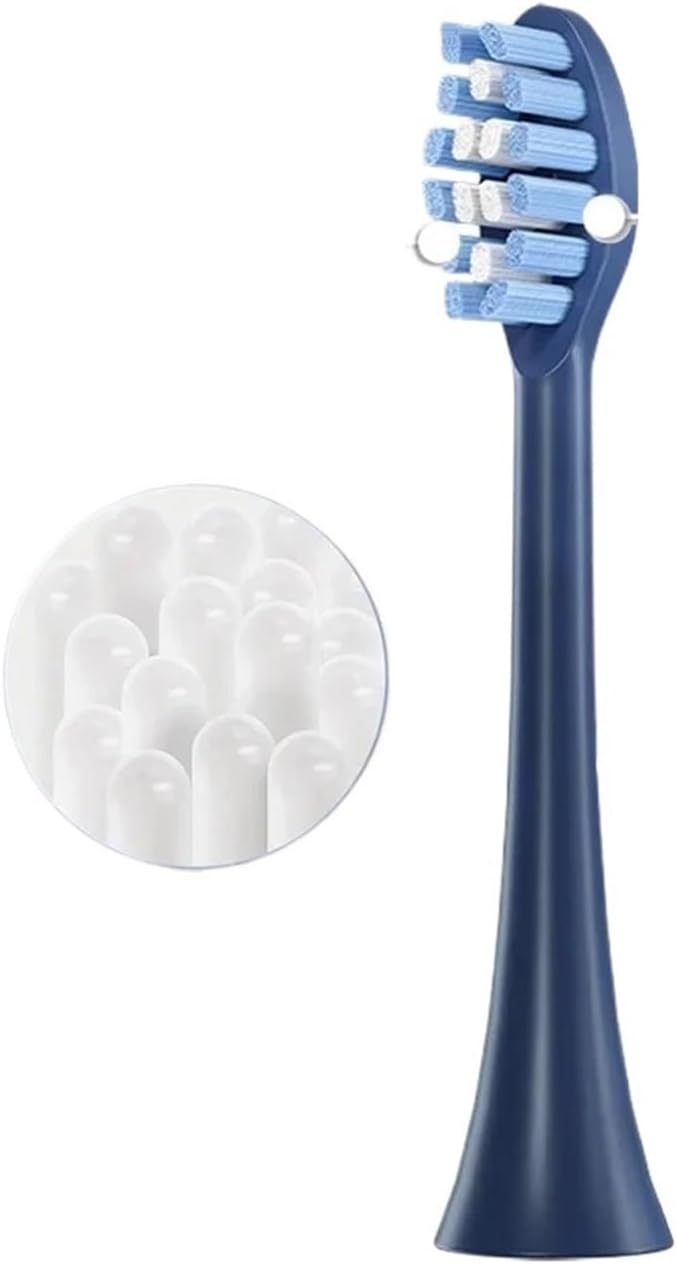 Compatible for FLYCO FT7105/FT7106/FT7108/FT7205/TH01 Electric Toothbrush Replacement Heads Soft Bristle Nozzles4-16pcs(8 Black)