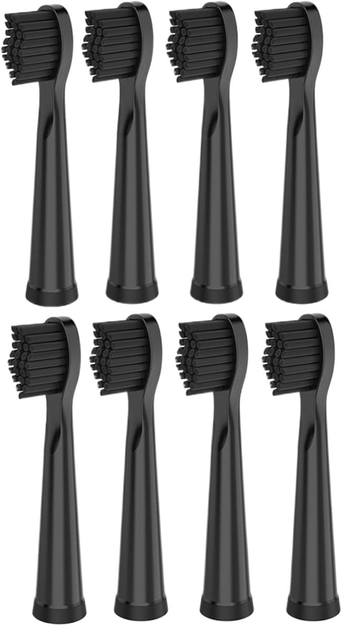 16pcs Replacement Toothbrush HeadsCompatible for Clean Bristles(Black 16pcs)