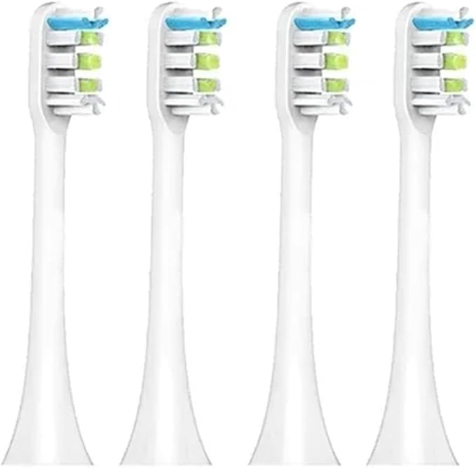 Sonic Electric Toothbrush Heads Compatible for Xiaomi SOOCAS X3 X5 X3U X1 V1 V2 Replacement Nozzles with Anti-dust Cap(4pcs White)