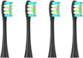 Compatible for Oclean X/X PRO/ Z1/ F1/ One/Air 2 /SE Sonic Electric Toothbrush Replacement Brush Heads Soft Bristle Nozzles Head(4 Black)