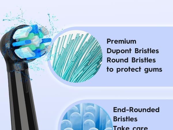 IO Replacement Heads Compatible with Oral B IO 2/3/4/5/6/7/8/9/10/Deep Clean Electric Toothbrushes Brush Heads Compatible with Oral B IO with Medium Bristles (12 Black)