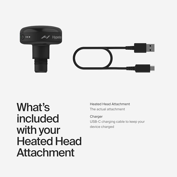 Hyperice Hypervolt Heated Head Attachment – Relax and Loosen Sore and Tight Muscles