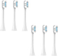 Replaceable Brush HeadsCompatible for XIAOMI MIJIA T301 T302 Soft Clean Bristle White Blue Nozzles(6 White)