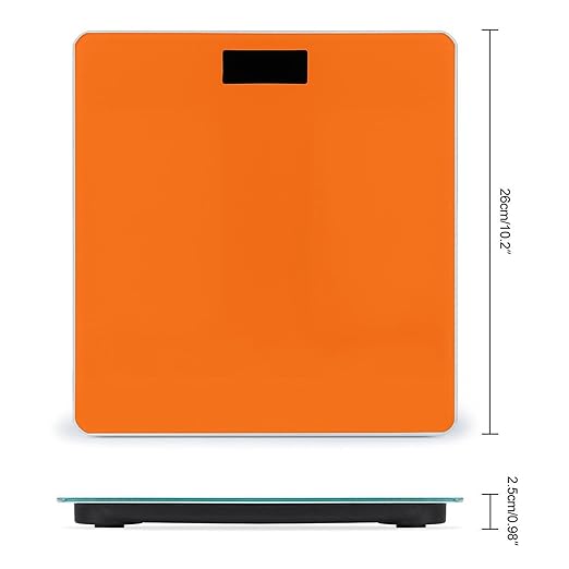Women's Digital Bathroom Weighing Scale Automatic Switch Energy Saving Scale Smart Scale for Body Weight Compatible with Orange