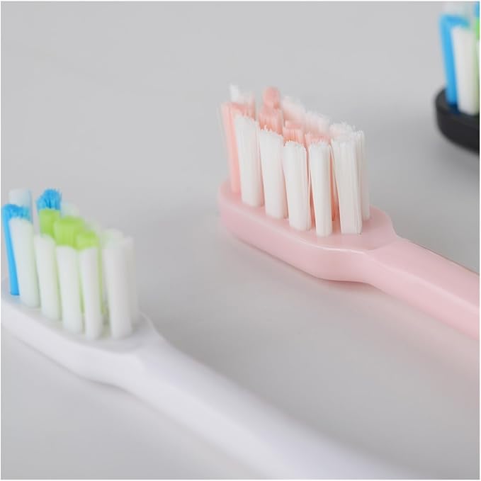 Replacement Brush Heads Compatible for SOOCAS X3U/X3Pro/X5/V1/D2/D3 6/12pcs Bristle Electric Toothbrush Sealed Packed(SHUSHI-WH4PK4BK4)