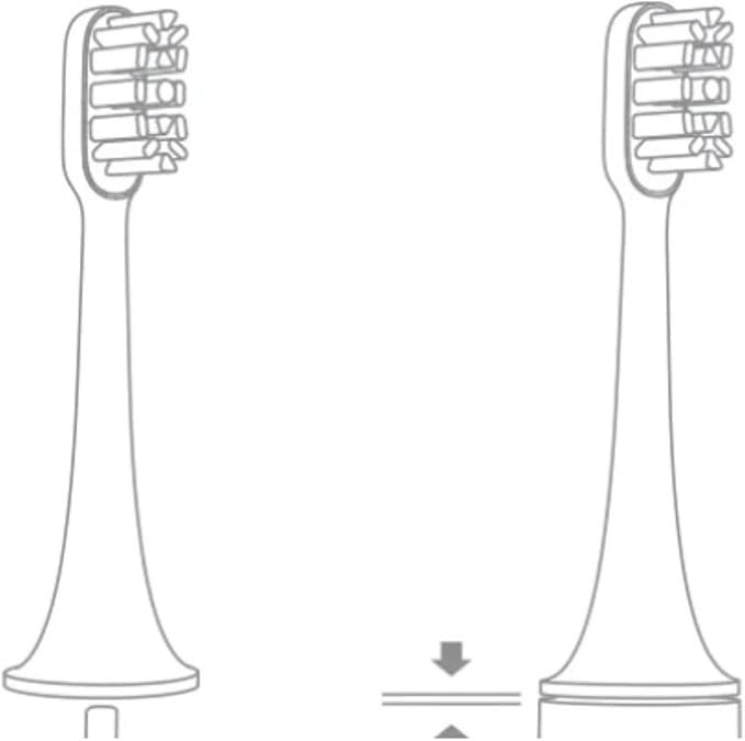 Compatible for XIAOMI MIJIA ADAPTS T500/T300MIJIA Electric Toothbrush Head Sensitive Type 3 Soft Hair Small Brush Heads