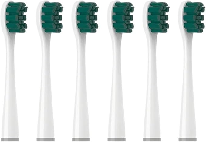 Toothbrushes Head SuitableCompatible for All Models of Usmile Brand Electric Independent Vacuum Packaging(6pcs BlackishGreen)
