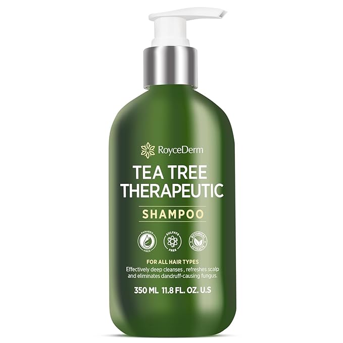 Roycederm Tea Tree Antifungal Care Bundle: Body Wash &amp Shampoo for Skin and Scalp Health
