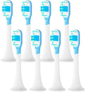 Compatible for XIAOMI MIJIA Replacement Brush Heads - T300/T500 Sonic Toothbrush Dupont Soft Bristle Silicone Nozzles(8 bj Green)