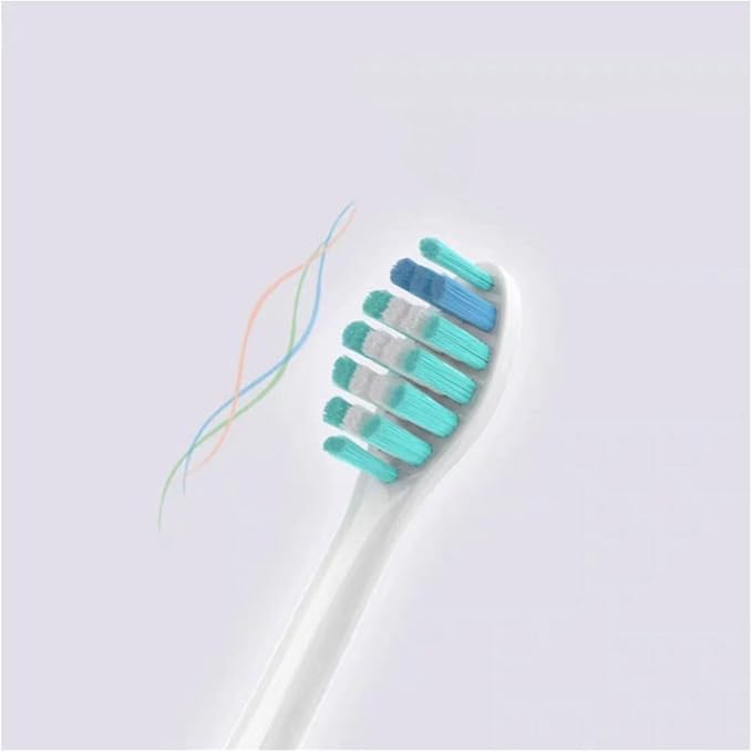 Compatible with FELFRI FTB-002 Electric Toothbrush Head Vacuum Brush with Dust Cover Bristles and Replaceable Nozzle(4PCS White)