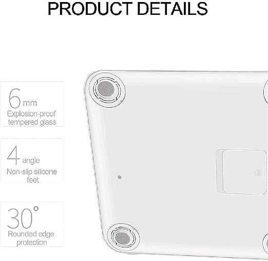 Smart Digital Bathroom Scale for Body Weight &amp Body Composition – Bluetooth BMI Scale with Body Fat Muscle Mass Water% Large LCD Display 400lb Capacity Fitness App Sync for iOS &amp Android