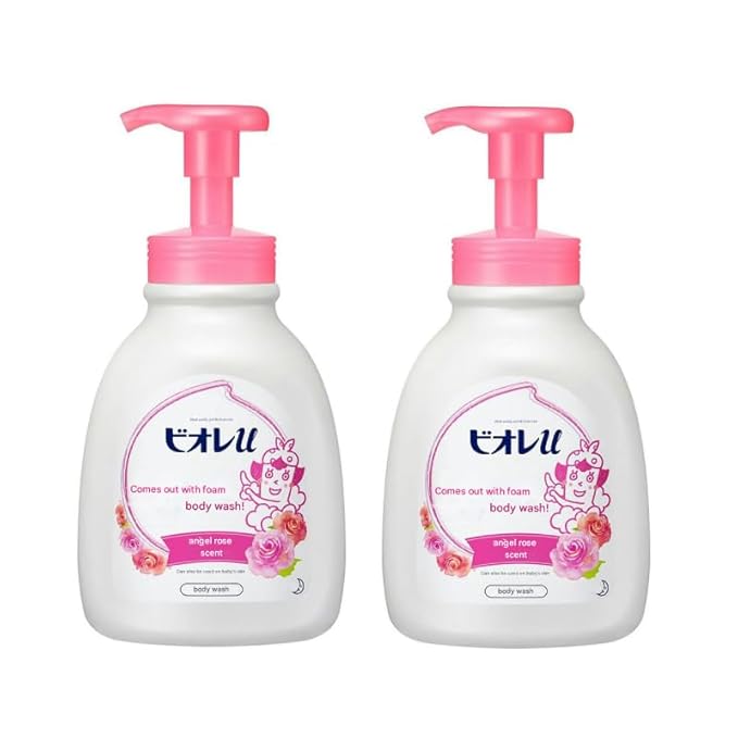 Pack of 2 BioréU Body Soap Bubble Type 600ml (Rose)