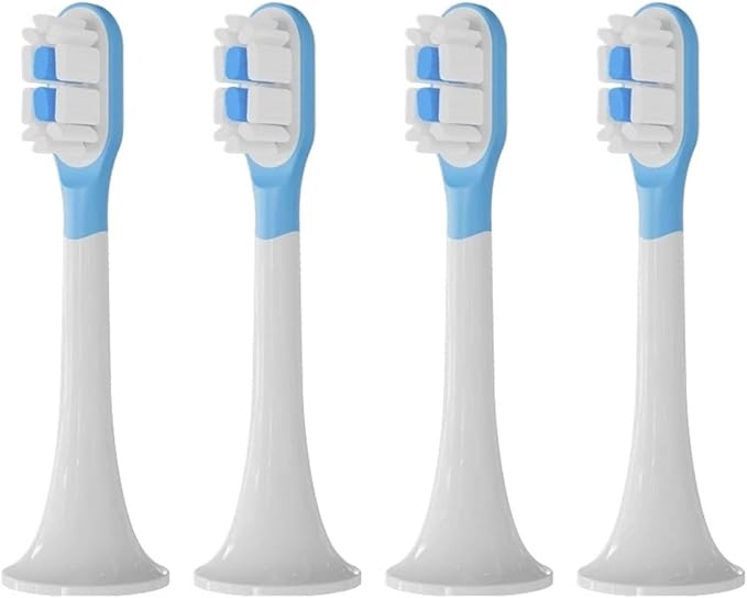 4-8pcs Replacement Brush Heads Compatible for T300/T500 Toothbrush Soft Bristle Silicone Nozzles(4 bj White)