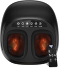 Foot Massager Shiatsu Foot Massager with Heat Remote Control Multiple Massage Modes &amp Adjustable Intensity Deep-Kneading Massager Fits Feet Up to Women Size 12 Black/ZL1