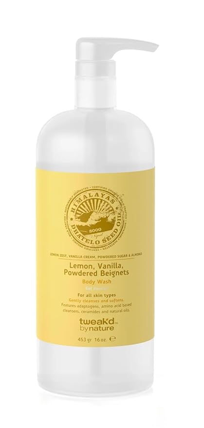Tweak'd by Nature Body Wash Moisturizing and Exfoliating Formula 16 oz (Lemon Vanilla)