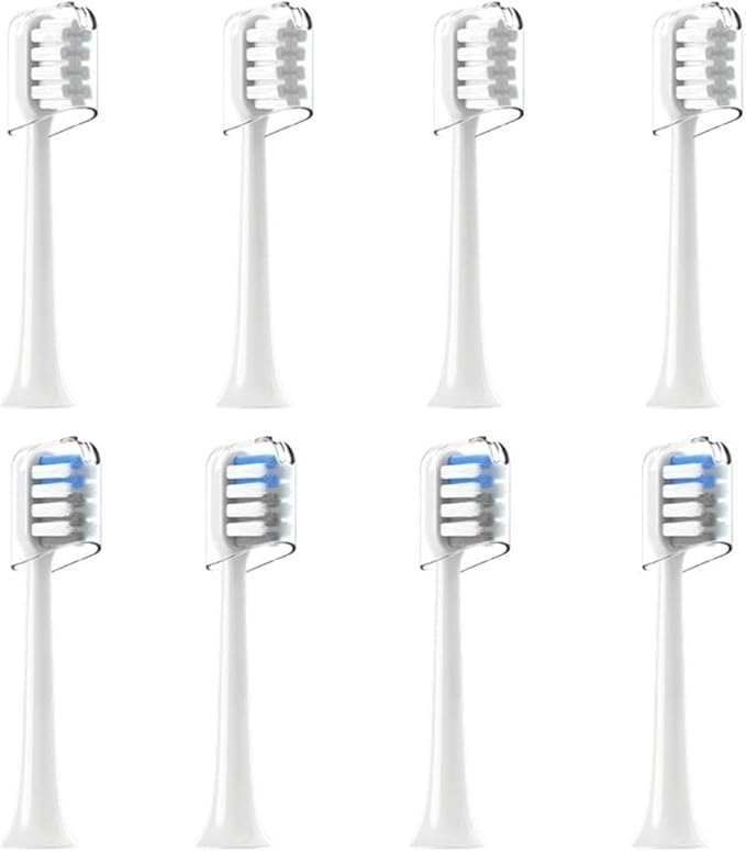 4PCS Replacement Brush HeadsCompatible for Xiaomi Mijia T200 Sonic Electric Toothbrush Head Soft Bristle