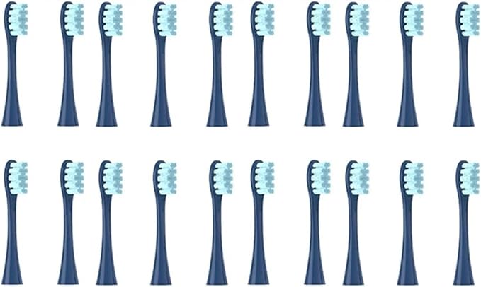 Replacement Brush Heads Compatible for Oclean X/X PRO/ Z1/ Sonic Electric Toothbrush Soft Bristle Nozzles(20PCS Blue)